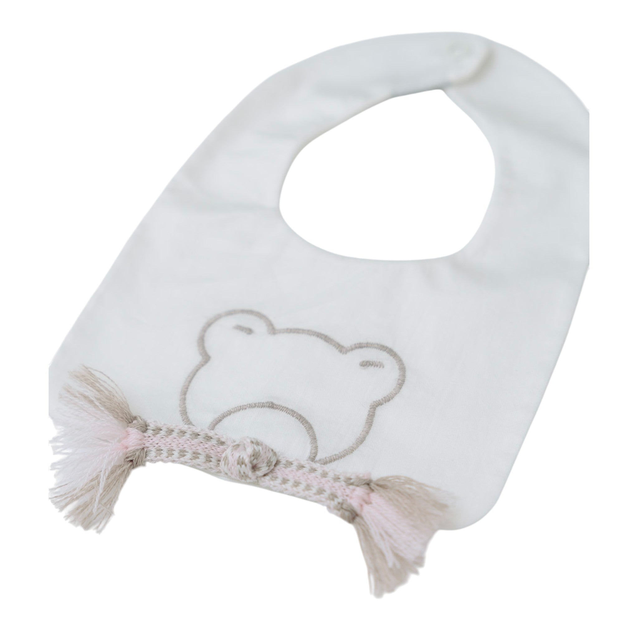 Bavetta Orsetta Neonata VANIGLIA IN53BAV/R corredino e abbigliamento neonato | NANU' BABY