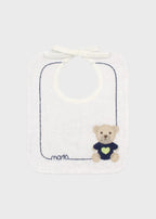 Bavetta Teddy Blu Sabbia EK60BAV corredino e abbigliamento neonato | NANU' BABY