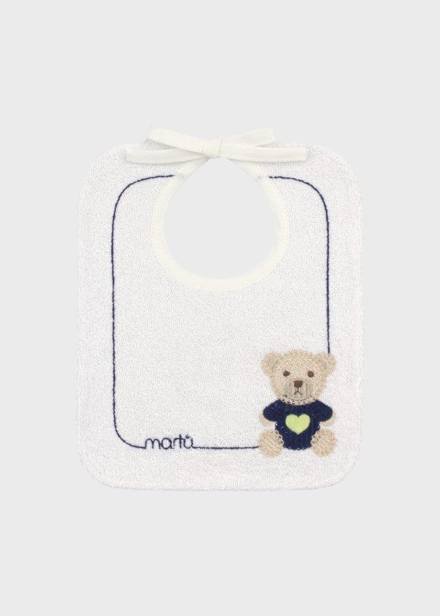 Bavetta Teddy Blu Sabbia EK60BAV corredino e abbigliamento neonato | NANU' BABY