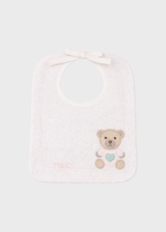 Bavetta Teddy Rosa Sabbia EK60BAV/R corredino e abbigliamento neonato | NANU' BABY
