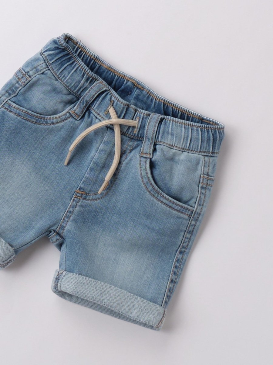 Bermuda Cotone Denim Jeans 3B625/7300 corredino e abbigliamento neonato | NANU' BABY