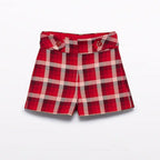 Bermuda quadri Bimba Rosso 5717/2 corredino e abbigliamento neonato | NANU' BABY
