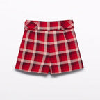 Bermuda quadri Bimba Rosso 5717/2 corredino e abbigliamento neonato | NANU' BABY