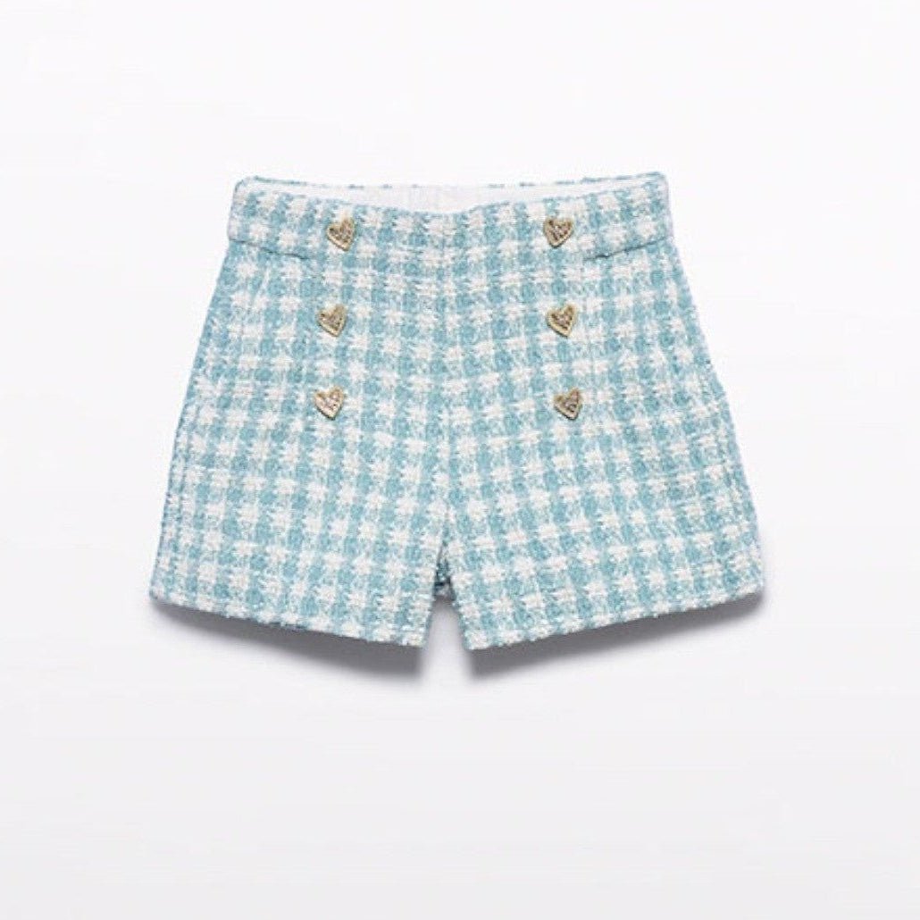 Bermuda quadri lurex Bimba Verde 5719/9 corredino e abbigliamento neonato | NANU' BABY