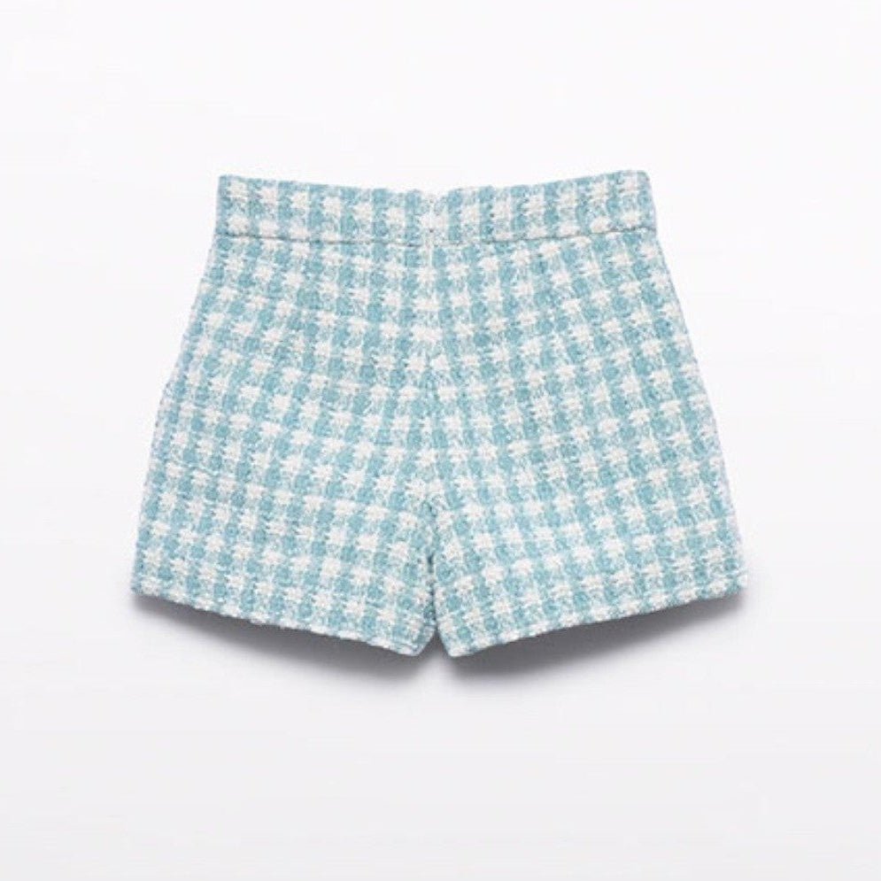 Bermuda quadri lurex Bimba Verde 5719/9 corredino e abbigliamento neonato | NANU' BABY
