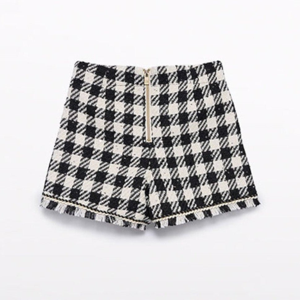 Bermuda vichy lustrini Bimba Nero 5716/8 corredino e abbigliamento neonato | NANU' BABY
