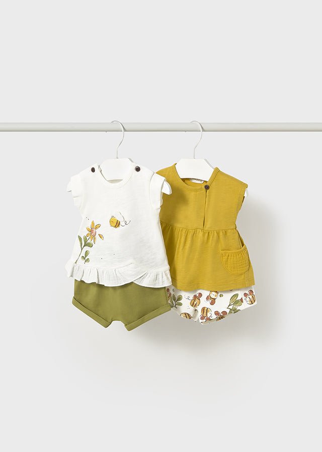 Bipack Blusa Culotte Verde 1664/V corredino e abbigliamento neonato | NANU' BABY