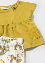 Bipack Blusa Culotte Verde 1664/V corredino e abbigliamento neonato | NANU' BABY