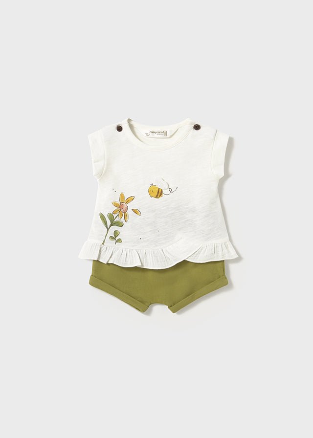 Bipack Blusa Culotte Verde 1664/V corredino e abbigliamento neonato | NANU' BABY