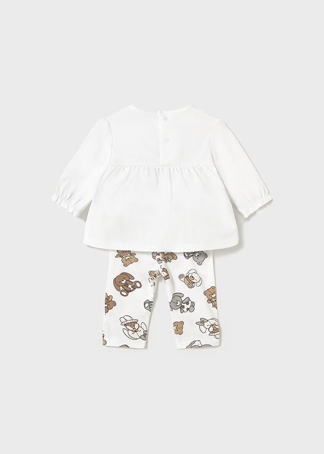 Bipack Leggings Blusa Beige 1760/BE corredino e abbigliamento neonato | NANU' BABY
