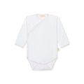Body Kimono Bianco Profilo Rosa BG56BR corredino e abbigliamento neonato | NANU' BABY