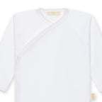 Body Kimono Bianco Profilo Rosa BG56BR corredino e abbigliamento neonato | NANU' BABY