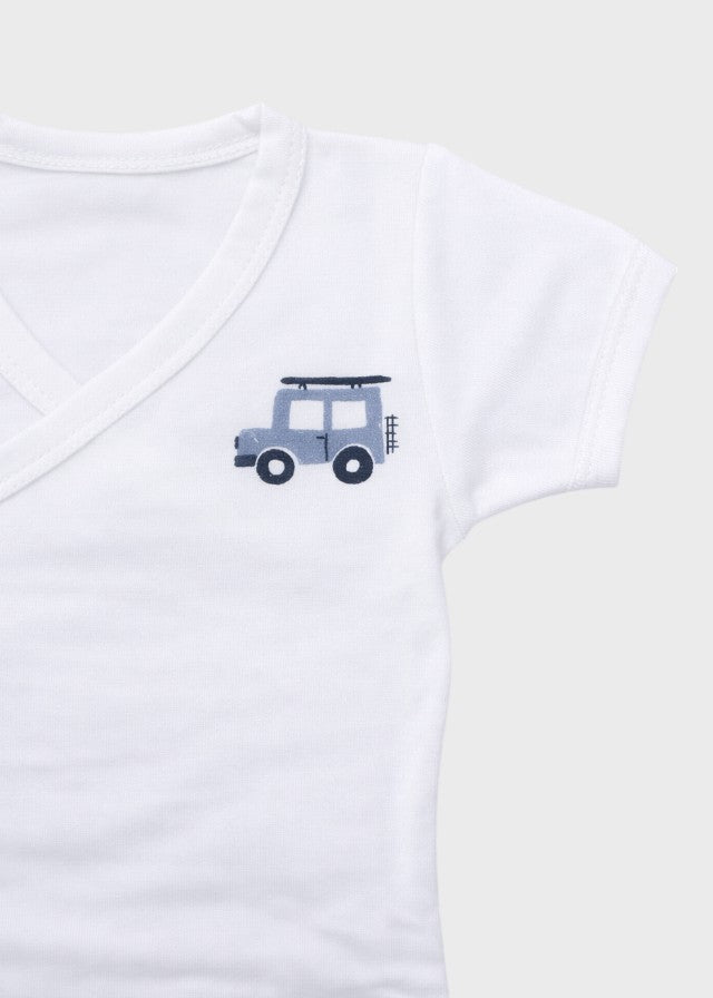 Body Neonato Cotone Ricamo Cielo C00804/C - A corredino e abbigliamento neonato | NANU' BABY