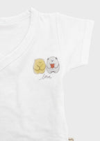 Body Neonato Cotone Ricamo Panna C00804/P - A corredino e abbigliamento neonato | NANU' BABY