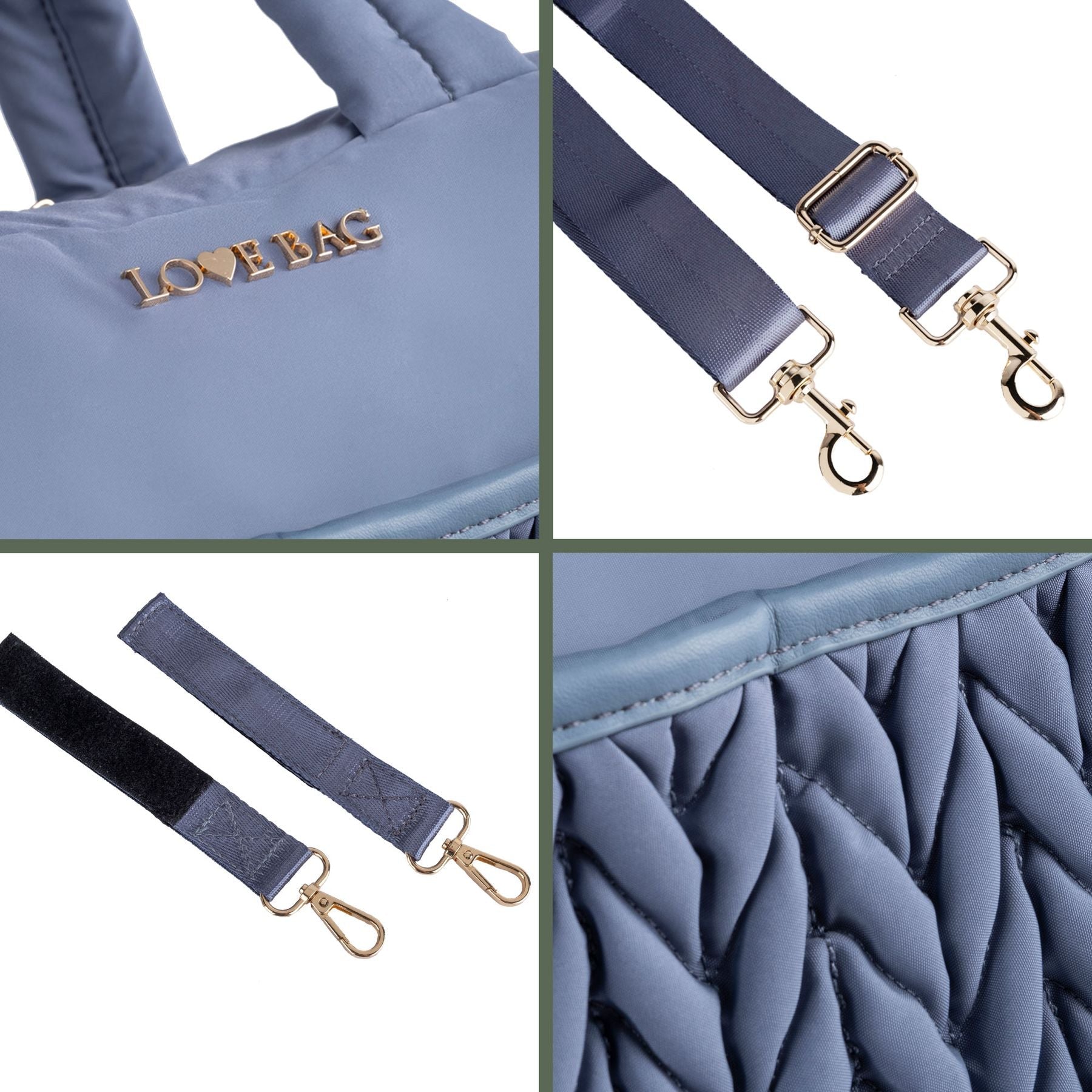 Borsa 48 ore Cielo Carta da Zucchero LOVE BAG - Tessuto Premium corredino e abbigliamento neonato | NANU' BABY