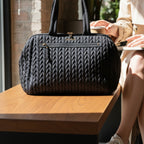 Borsa Weekend XL Nero LOVE BAG - Tessuto Premium corredino e abbigliamento neonato | NANU' BABY