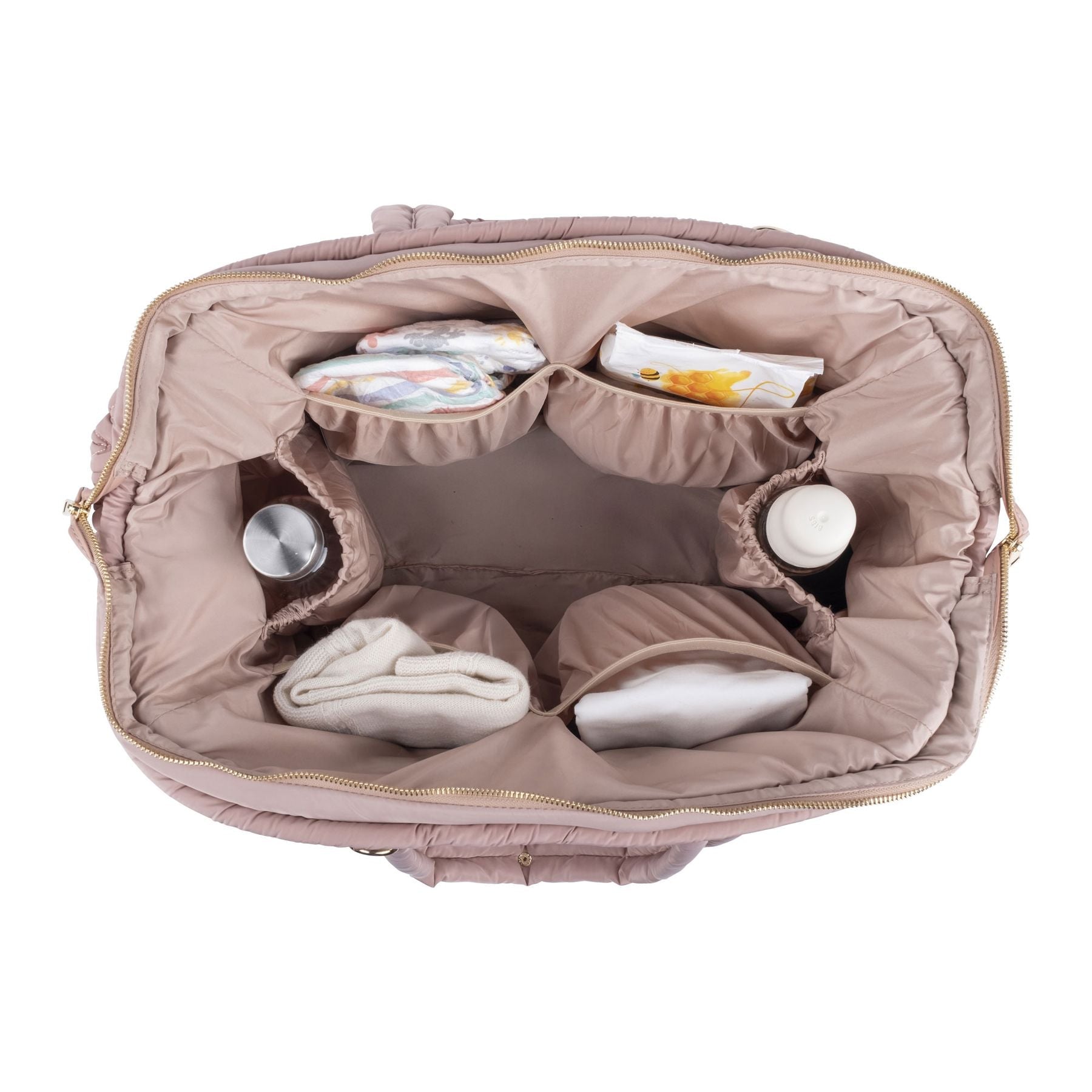 Borsa Weekend XL Rosa Cipria LOVE BAG - Tessuto Premium corredino e abbigliamento neonato | NANU' BABY