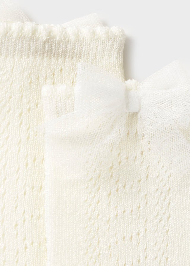 Calza Cotone Alta Ecru 10138/25 corredino e abbigliamento neonato | NANU' BABY