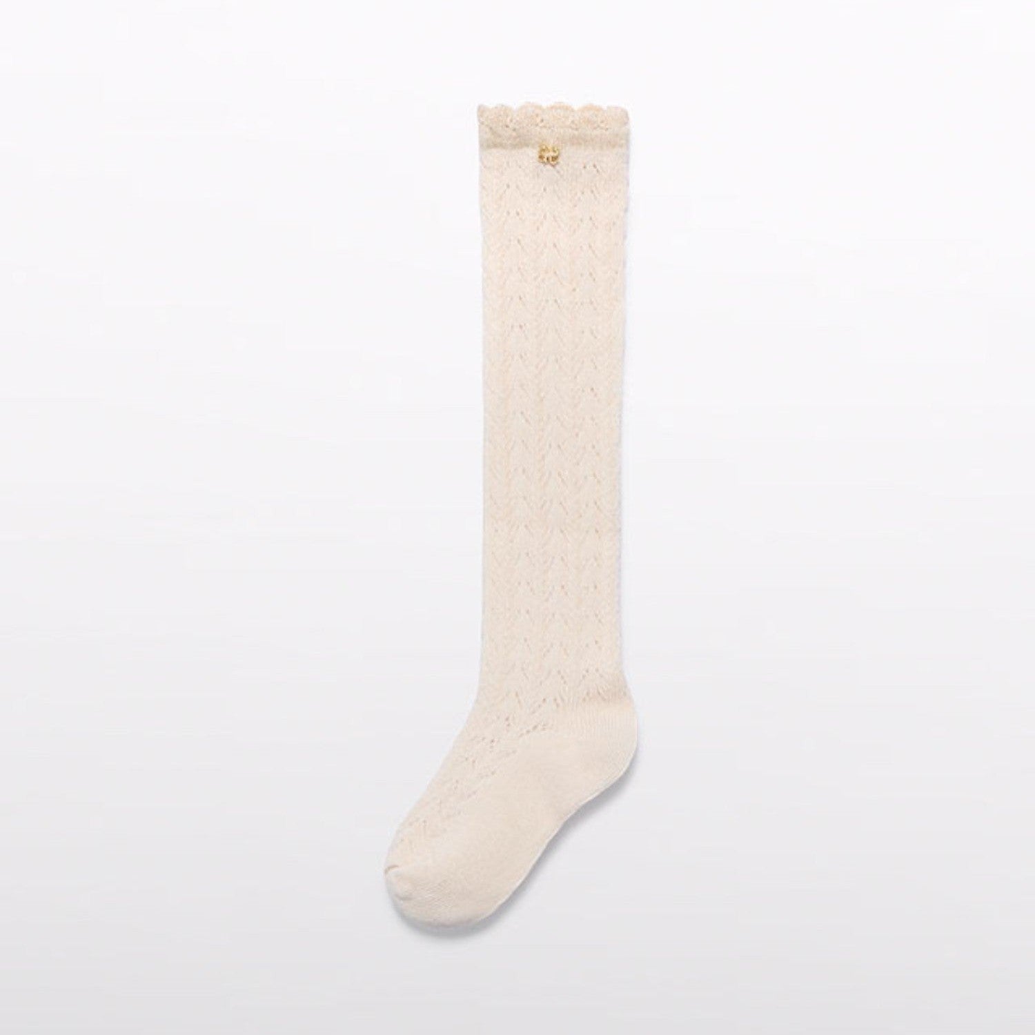 Calza traforata Avorio 5953/43 corredino e abbigliamento neonato | NANU' BABY