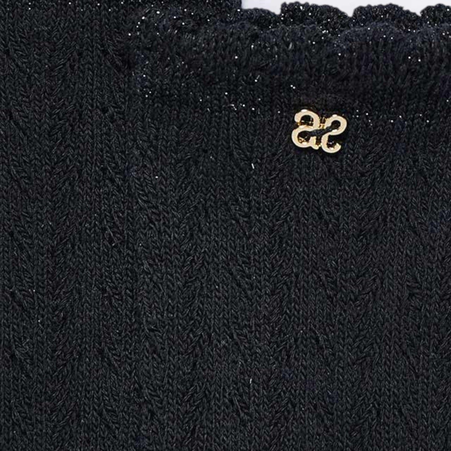 Calza traforata Nero 5953/40 corredino e abbigliamento neonato | NANU' BABY