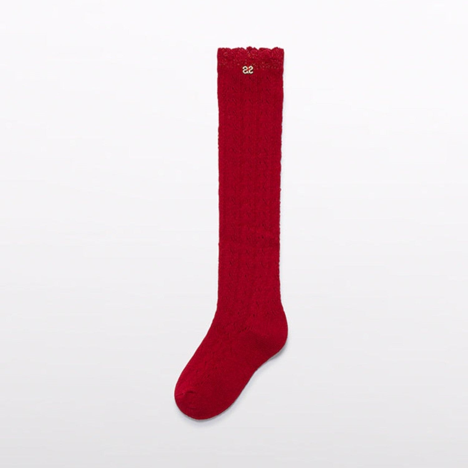 Calza traforata Rosso 5953/41 corredino e abbigliamento neonato | NANU' BABY