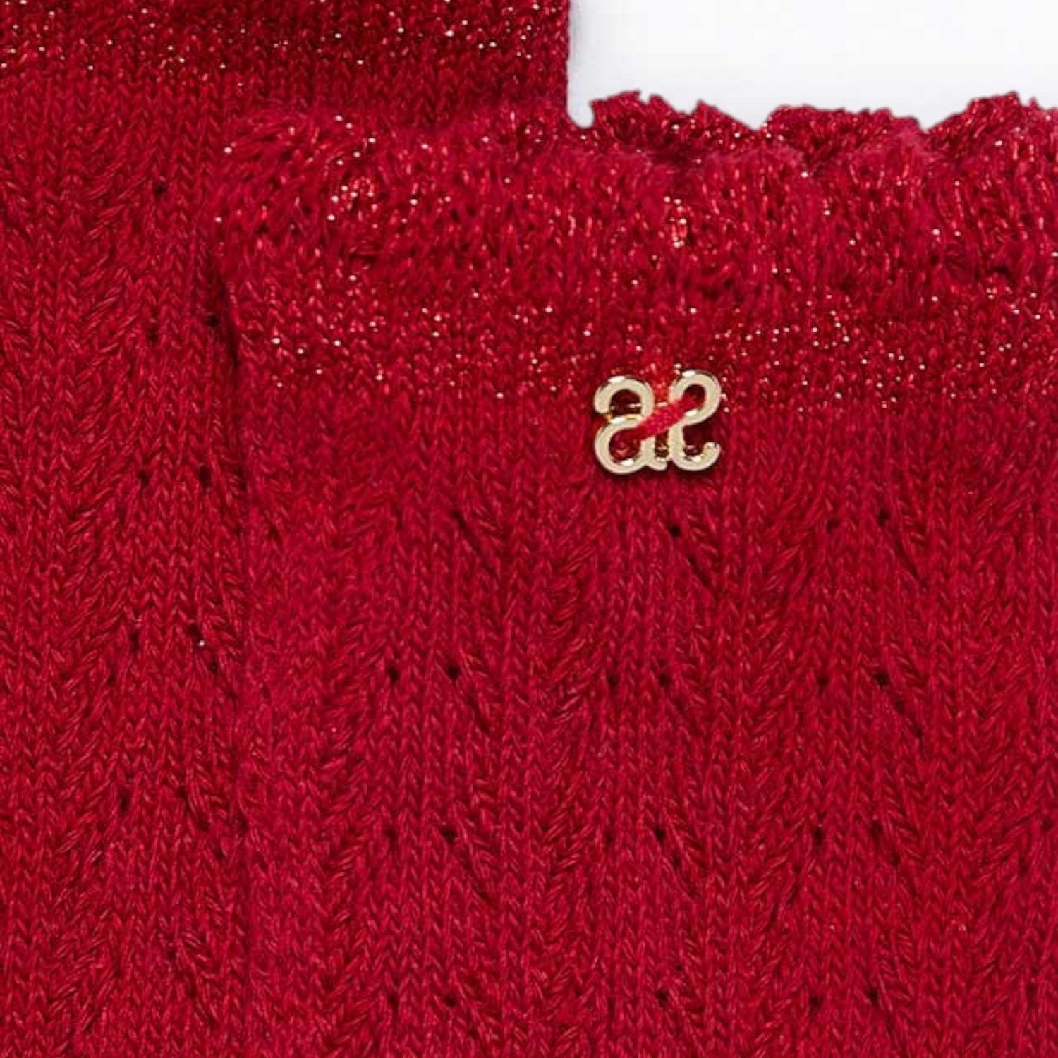 Calza traforata Rosso 5953/41 corredino e abbigliamento neonato | NANU' BABY