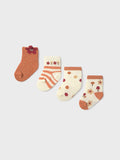 Calze Neonata Arancio 9921/65 corredino e abbigliamento neonato | NANU' BABY