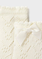 Calzini Cotone Traforati Avorio 9053/41 corredino e abbigliamento neonato | NANU' BABY