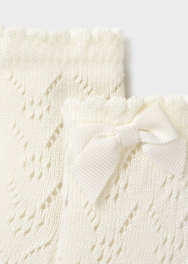 Calzini Cotone Traforati Avorio 9053/41 corredino e abbigliamento neonato | NANU' BABY