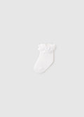 Calzini Viscosa Volant Bianco 9061/61 corredino e abbigliamento neonato | NANU' BABY