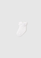 Calzini Viscosa Volant Bianco 9061/61 corredino e abbigliamento neonato | NANU' BABY