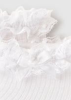 Calzini Viscosa Volant Bianco 9061/61 corredino e abbigliamento neonato | NANU' BABY