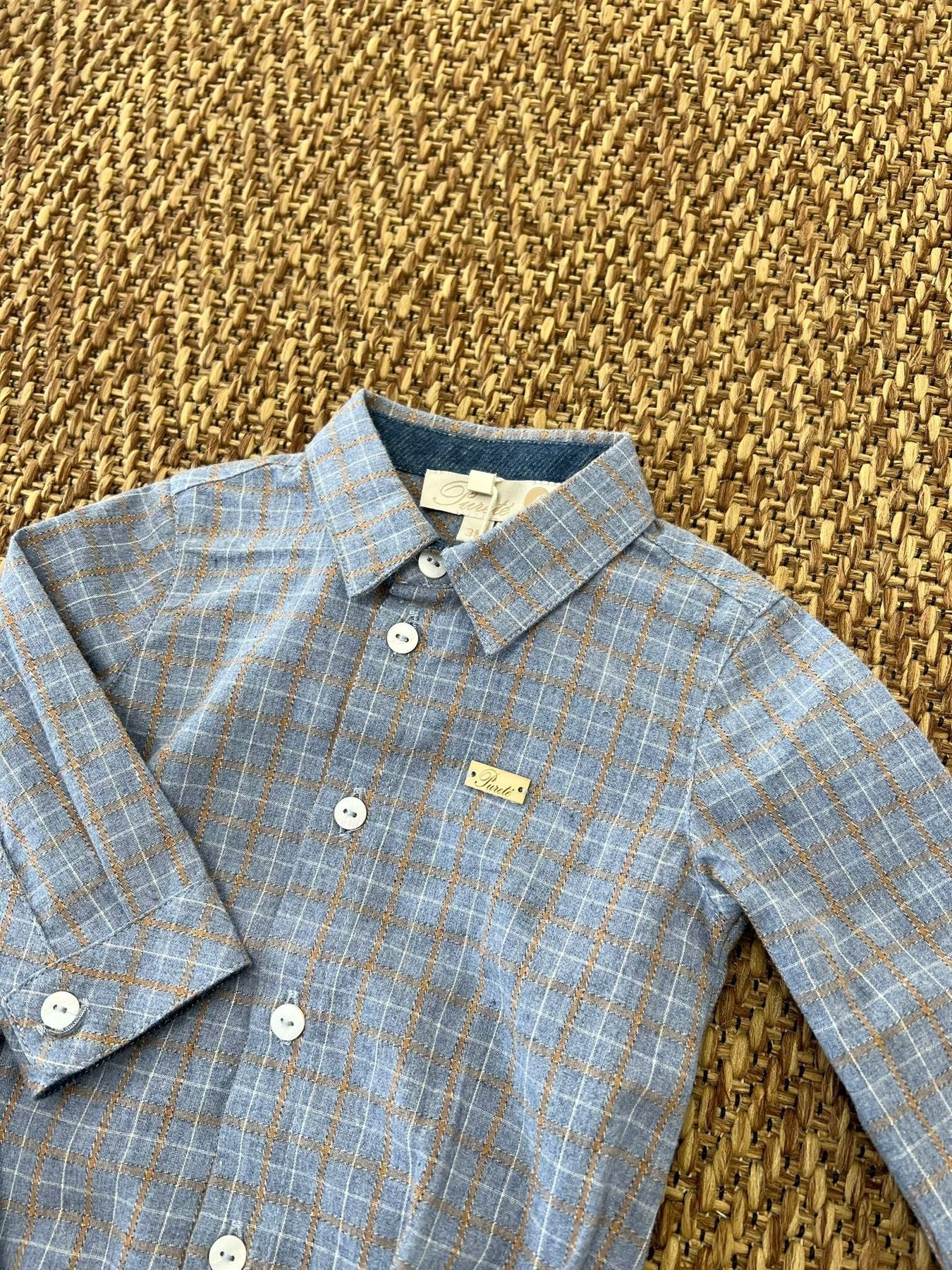 Camicia Bimbo Azzurro 05 507 corredino e abbigliamento neonato | NANU' BABY