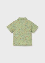 Camicia Cotone Stampata Verde 1114/32 corredino e abbigliamento neonato | NANU' BABY
