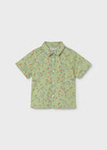 Camicia Cotone Stampata Verde 1114/32 corredino e abbigliamento neonato | NANU' BABY