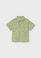 Camicia Cotone Stampata Verde 1114/32 corredino e abbigliamento neonato | NANU' BABY