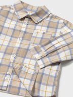 Camicia m/l quadri Bimbo Beige 2109/92 corredino e abbigliamento neonato | NANU' BABY