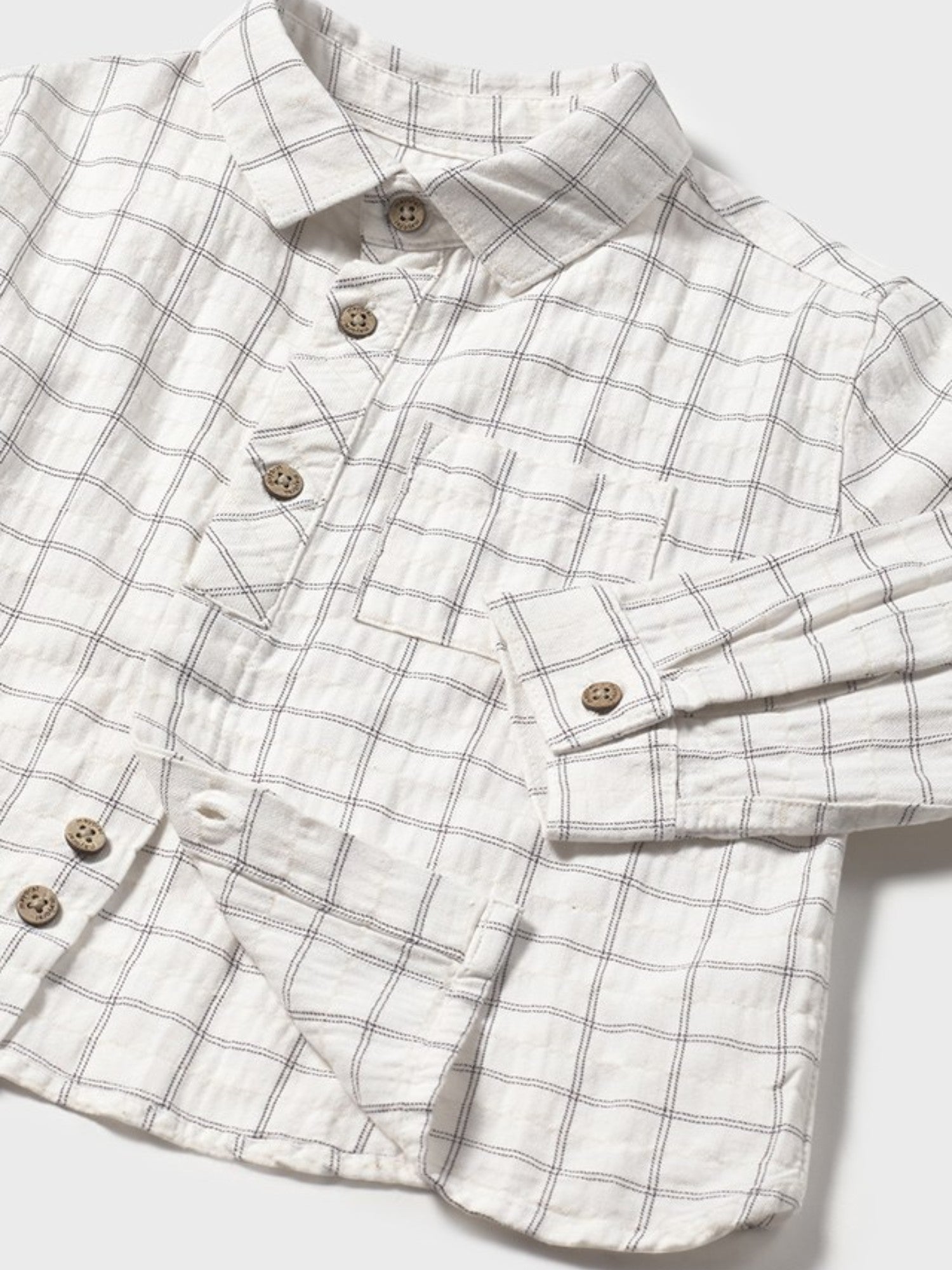 Camicia m/l quadri Bimbo Grigio 2110/95 corredino e abbigliamento neonato | NANU' BABY