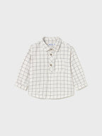 Camicia m/l quadri Bimbo Grigio 2110/95 corredino e abbigliamento neonato | NANU' BABY