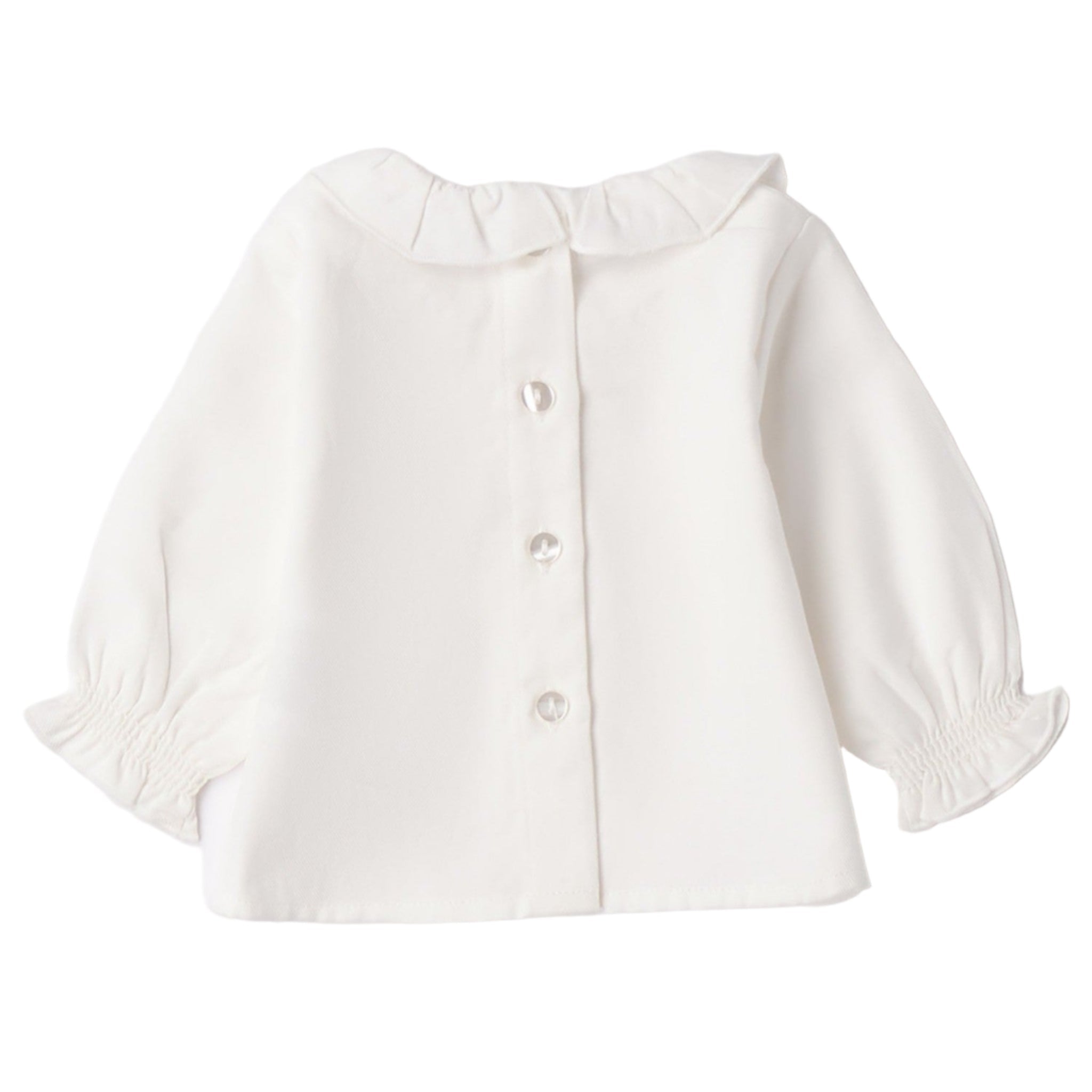 Camicia Neonata Twill Cotone Ruches 3F700/112 corredino e abbigliamento neonato | NANU' BABY
