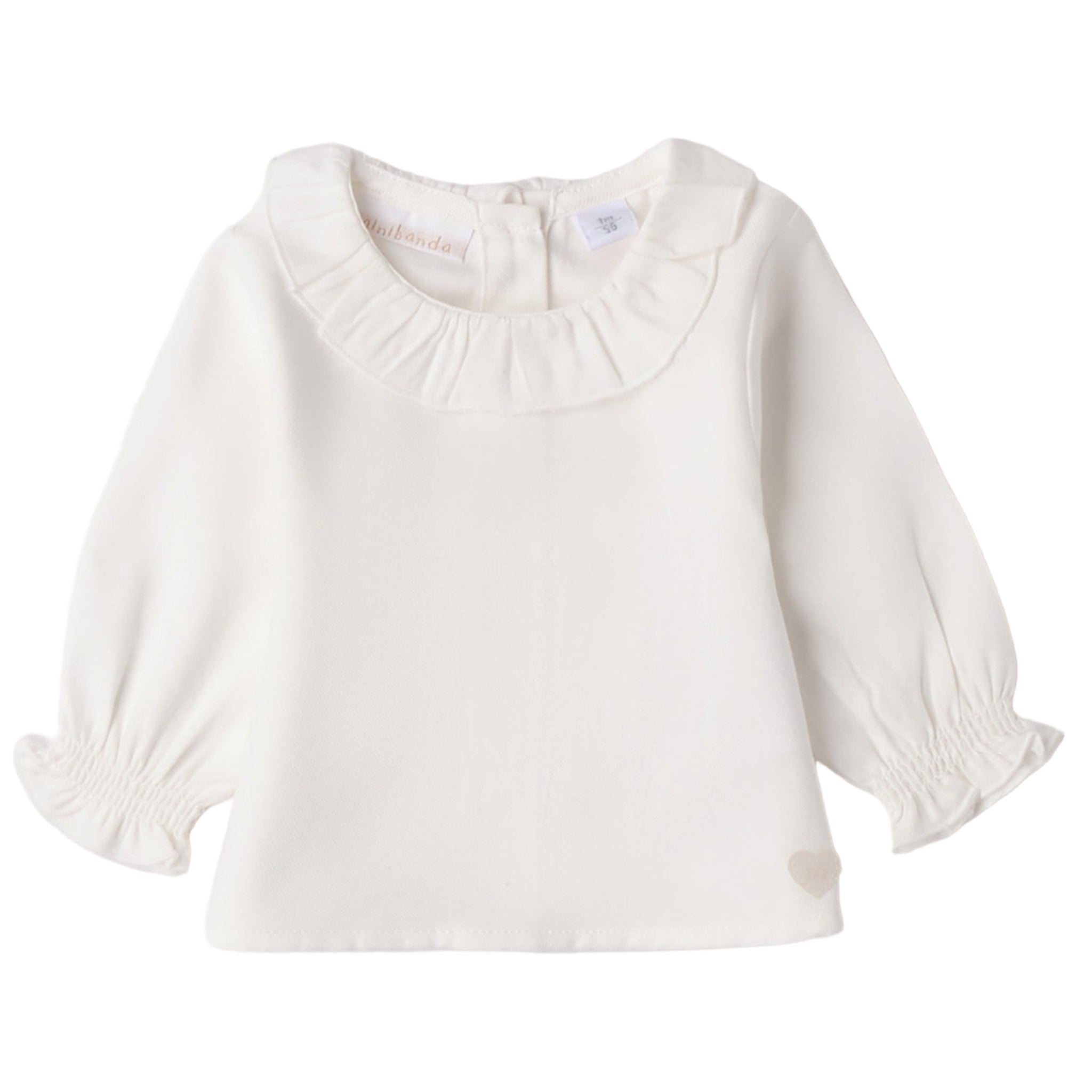 Camicia Neonata Twill Cotone Ruches 3F700/112 corredino e abbigliamento neonato | NANU' BABY