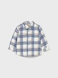 Camicia quadri foderato Bimbo AZZURRO 2104/84 corredino e abbigliamento neonato | NANU' BABY