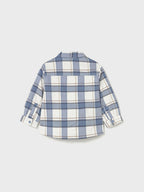 Camicia quadri foderato Bimbo AZZURRO 2104/84 corredino e abbigliamento neonato | NANU' BABY