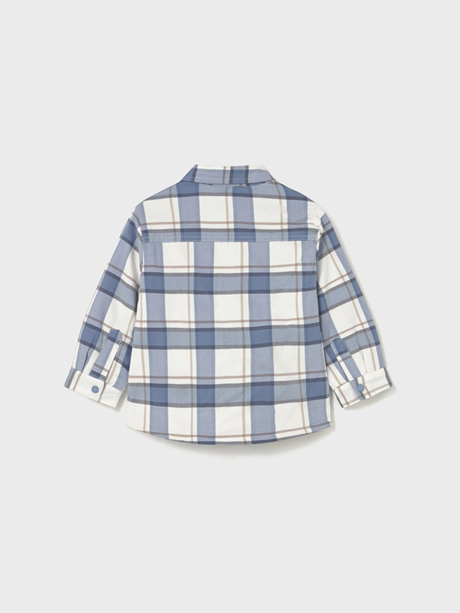 Camicia quadri foderato Bimbo AZZURRO 2104/84 corredino e abbigliamento neonato | NANU' BABY