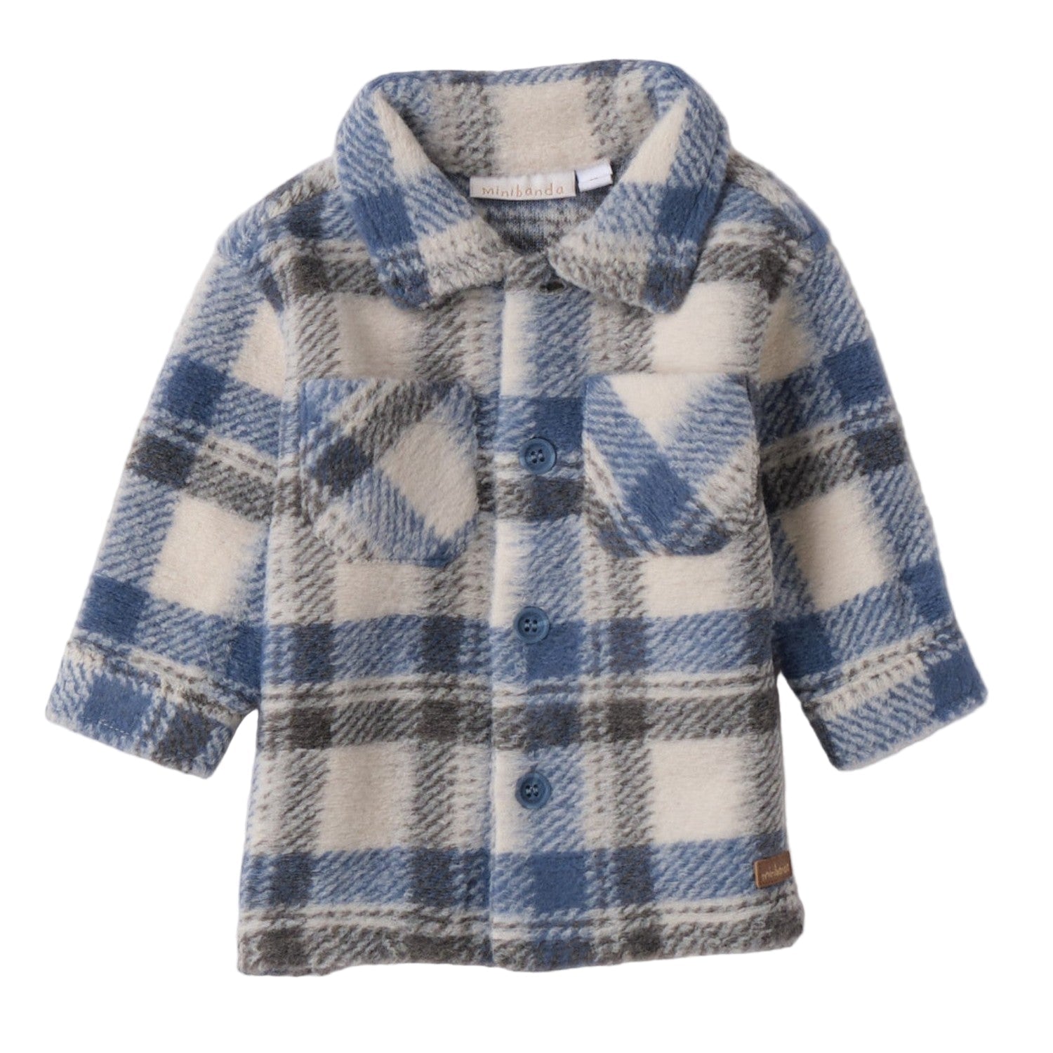 Camicia Tessuto Quadri Tasche Bimbo Avion 3F604/3643 corredino e abbigliamento neonato | NANU' BABY