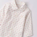 Camicia Twill Cotone Fantasia Bimbo Panna 3F601/6BRV corredino e abbigliamento neonato | NANU' BABY