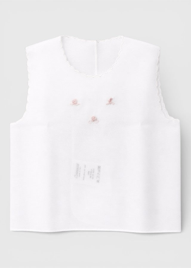 Camicina Seta Ricamo Panna C00950/R corredino e abbigliamento neonato | NANU' BABY