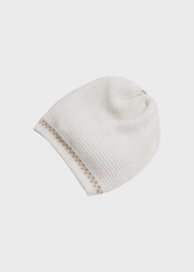 Cappellino Cotone Avorio Sabbia EK5771/A corredino e abbigliamento neonato | NANU' BABY