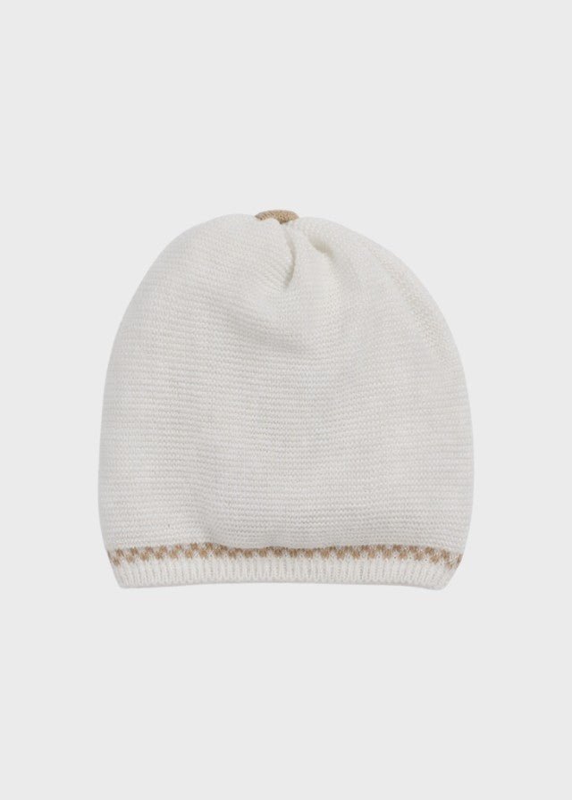 Cappellino Cotone Avorio Sabbia EK5771/A corredino e abbigliamento neonato | NANU' BABY