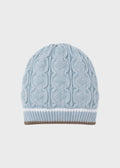 Cappellino Tramatura Trecce Cielo EK6771/C corredino e abbigliamento neonato | NANU' BABY